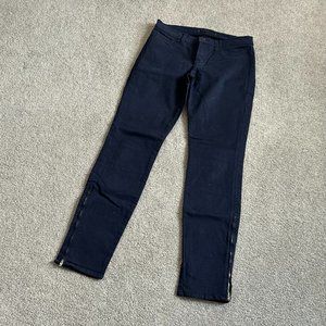 - J Brand Ankle Zip Skinny Jeans in Blue Stretch Cotton Blend US 28    - L1234